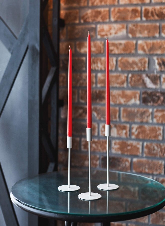 Sonedly 12 inch Taper Candle 12 Pack - Unscented Hand-Dipped Tapered Candles Long Burning Perfect for Home Interior - Dripless and Smokeless Tapered Candles for Home - 10-Hour Burning Red Candles - Image 5